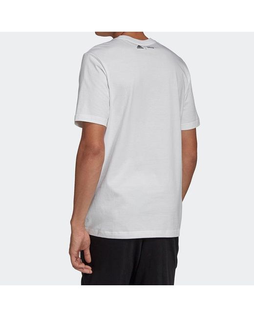 Adidas White Disney Mickey Pattern Short Sleeve for men