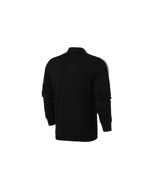 Adidas Black Cm Tt Ft 3S Sports Stylish Knit Stand Collar Jacket for men