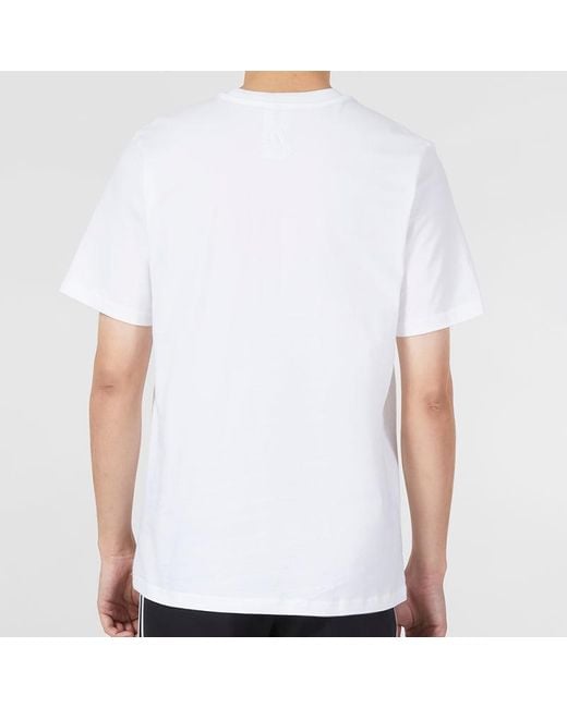 Adidas White Essentials Single Jersey Big Logo Tee for men