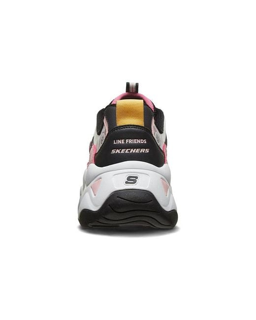 Skechers Blue (Wmns) X Line Friends D'Lites 3.0 Low-Top Clunky Shoes