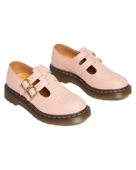 Dr. Martens Pink (Wmns) 8065 Virginia Leather Mary Jane 'Peach'