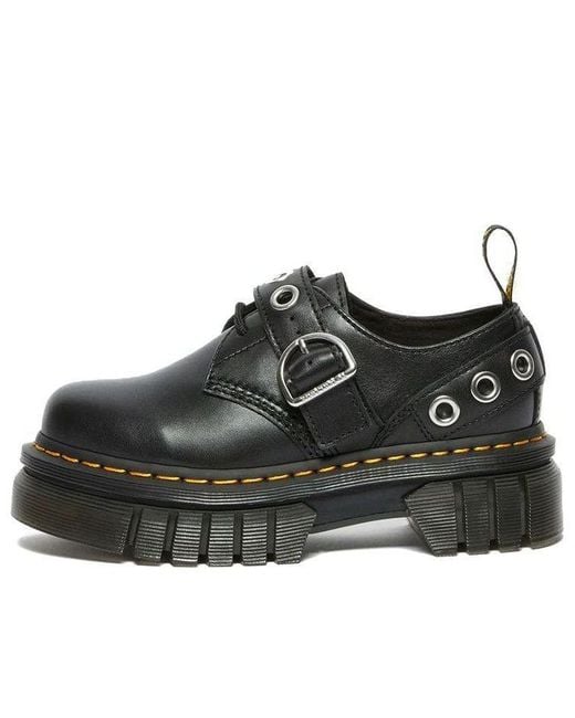 Dr. Martens Black Audrick Hardware Leather Platform for men