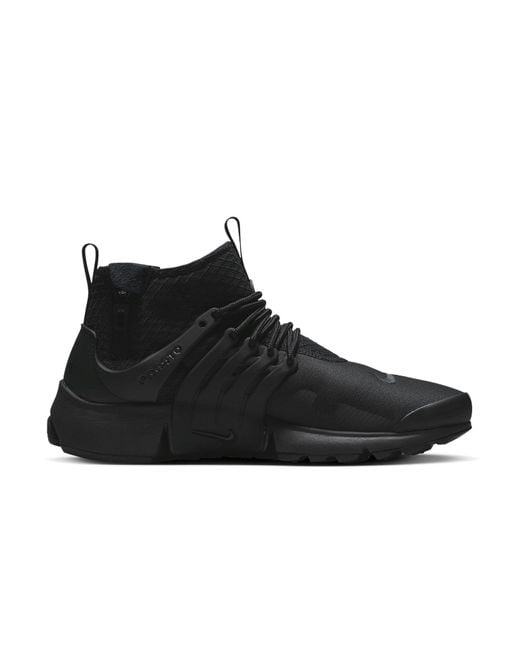 Nike Black Air Presto Mid Utility 'Triple' for men