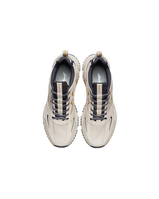 Li-ning Brown Retro Running Shoes for men
