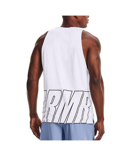 Under Armour White Baseline Reversible Tank for men