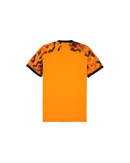 Adidas Orange Au Player Edition 20-21 Season Juventus Away Soccer/Football Sports Patchwork Print Short Sleeve for men