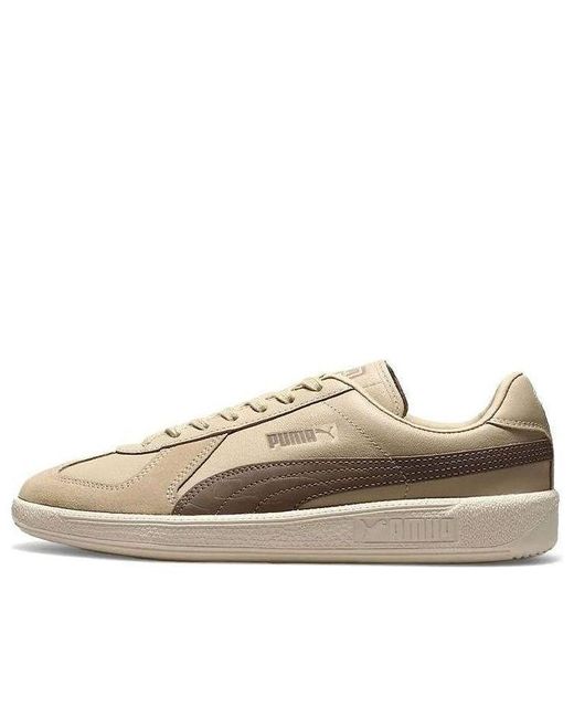 PUMA Brown Army Trainer Low Tops Casual Skateboarding Shoes for men