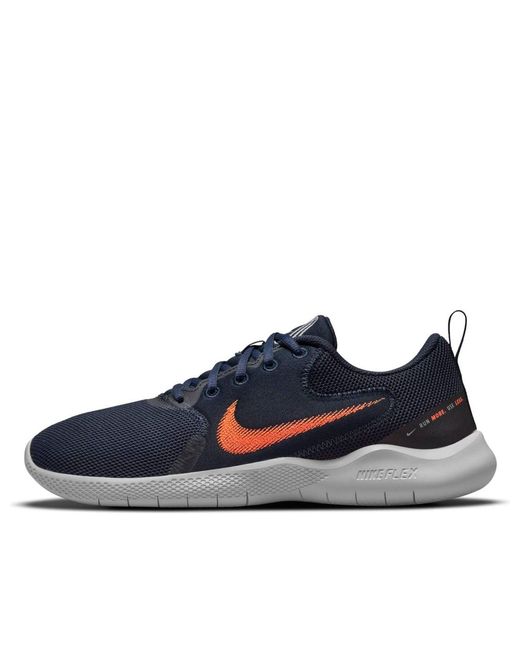 Nike Blue Flex Experience Run 'Dark Obsidian Hyper Crimson' for men