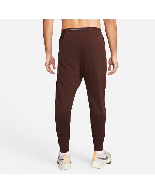 Nike Brown Dri-Fit Adv Aeroswift Racer Running Pants for men
