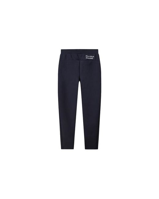 Fila Blue Straight Casual Pants Stay Warm Sports Knit Long Pants for men