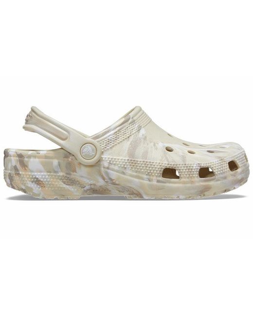 CROCSTM White Classic Marbled Clog 'Bone & Multi' for men