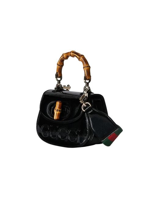 Gucci Black (Wmns) Bamboo 1947 Mini Top Handle Bag