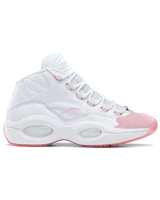 Reebok White Question Mid Toe' for men