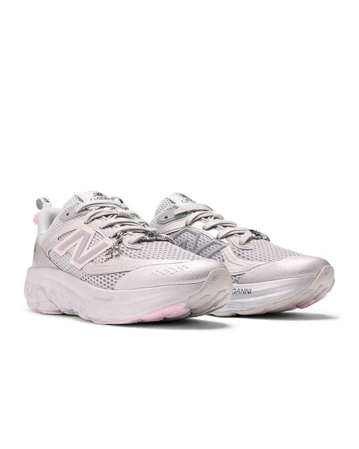 New Balance White X Ganni Fresh Foam Trainer 'Futuristic' for men