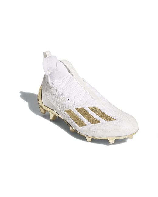 Adidas White Adizero Cleats Primeknit Metallic' for men