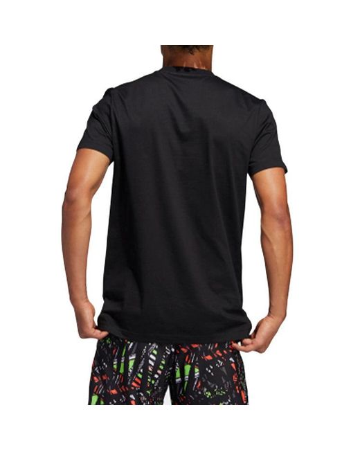 Adidas Black Basketball Sports Short Sleeve for men