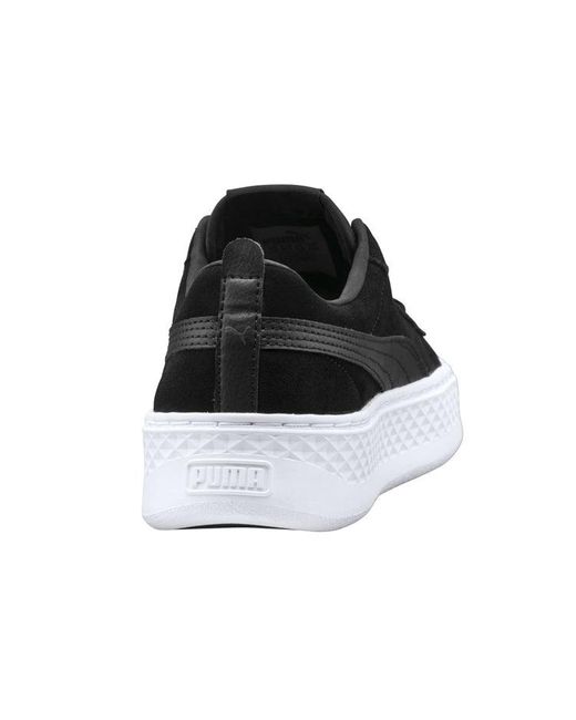 PUMA Black Smash Platform Suede Casual Board Shoes for men