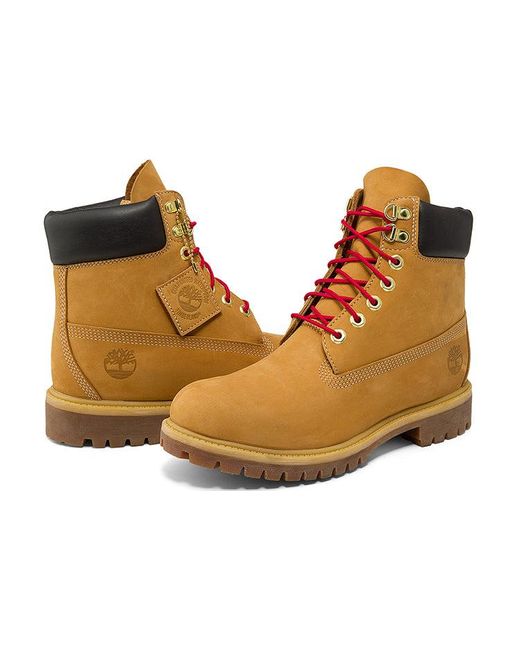 Timberland Brown 6 Inch Waterproof Premium Boots 'Wheat' for men