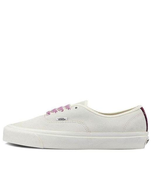 Vans White Authentic 44 Dx Classic Casual Skateboarding Shoes for men