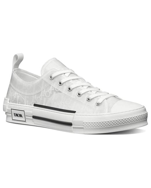 Dior White B23 Oblique Low-Top for men