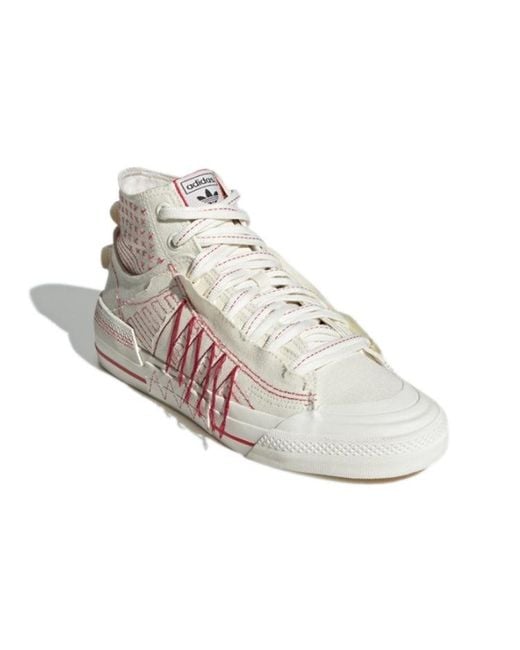 Adidas White Nizza Hi Dl 'Cream' for men