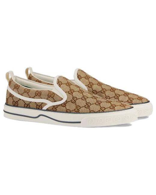 Gucci White Tennis 1977 Slip-On Ebony' for men