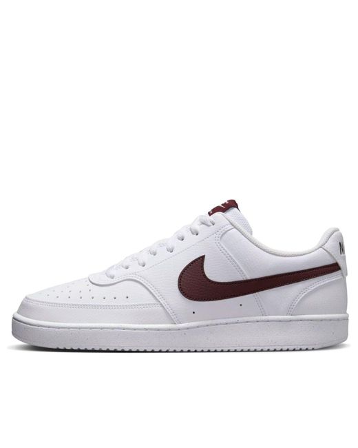 Nike White Court Vision Low Next Nature Burgundy Crush' for men