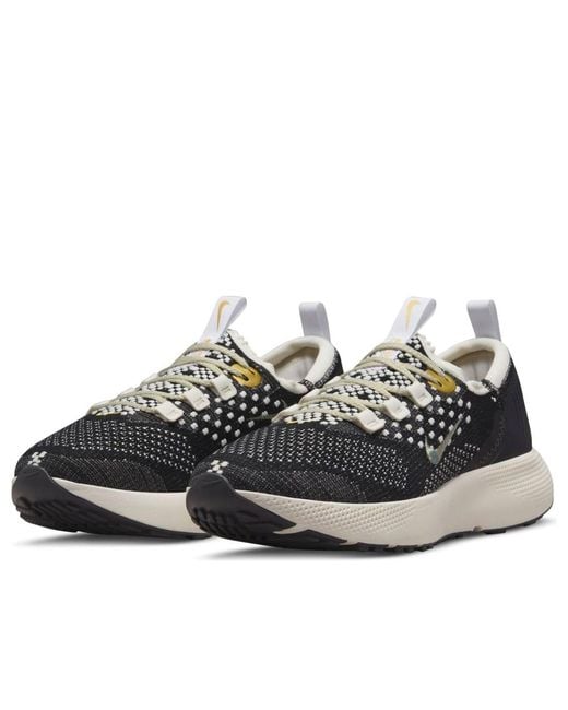 Nike Black (Wmns) React Escape Run Flyknit Metallic Vivid'