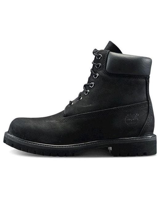 Timberland Black Icon 6' Premium Narrow Fit Boots Nubuck' for men