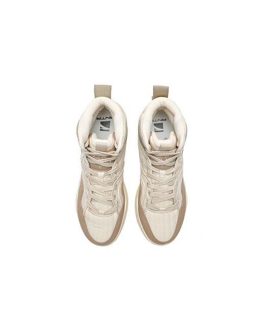 Anta White Life Series High-Top 'Trendy Versatile' for men