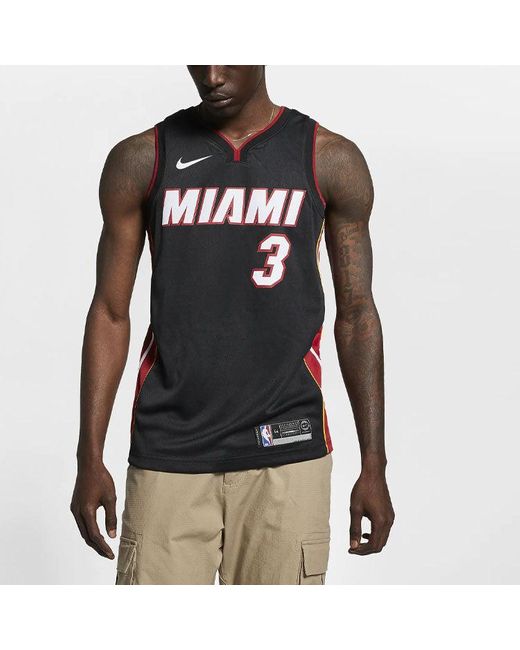 Nike Nba Dwyane Wade Icon Edition Swingman Jersey Miami Heat No. 3 Team Limited Sw Fan Edition in Black for Men Lyst UK