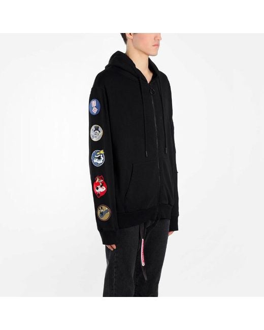 Off-White c/o Virgil Abloh Black Medal Back Arrows Sketch Cotton Zipper Normal Fit for men