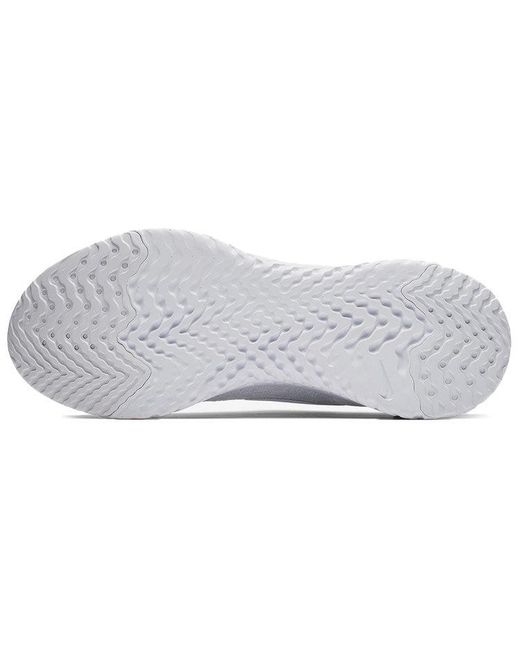 Nike White Epic React Flyknit Trainers