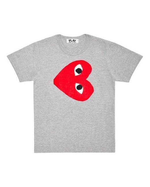 COMME DES GARÇONS PLAY Gray (Wmns) Side Logo Tee