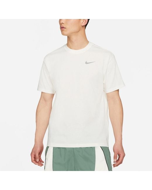 Nike Natural Basketball Sports Round Neck Short Sleeve Creamy for men