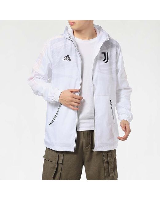 Adidas Blue Juventus Soccer/Football Sports Hooded Jacket for men