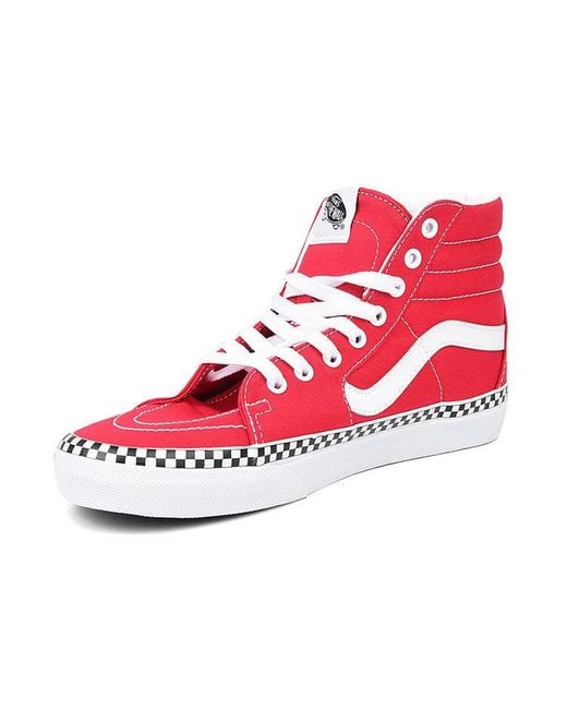 Vans Red Sk8-Hi 'Check Foxing for men