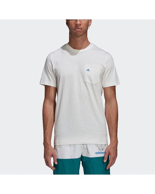 Adidas White Originals X Noah Shell Logo Pocket Teet for men