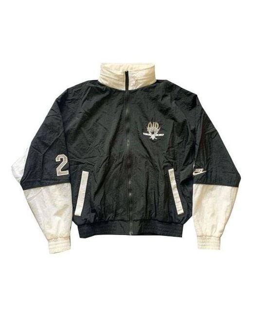 Nike Black Air Aj9 Woven Colorblock Hooded Jacket for men