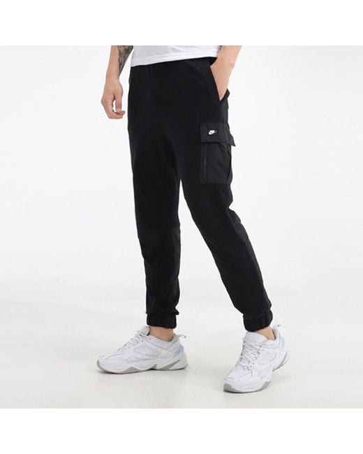 Nike Black Slim Fit Cargo Casual Sports Pants/Trousers/Joggers for men