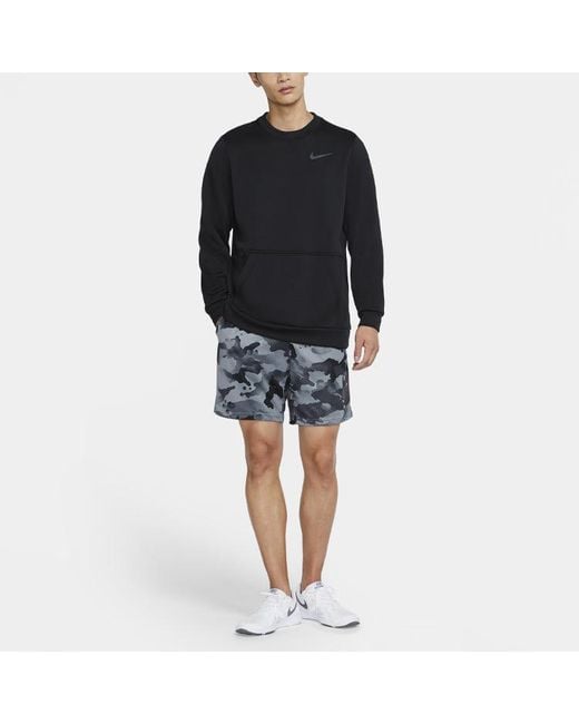 Nike Blue Therma Training Sport Round Collar Velvet Jacket Long Sleeve for men