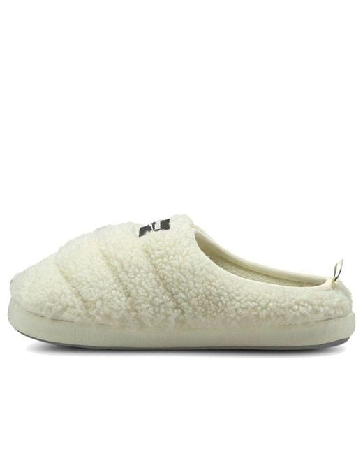PUMA White Scuff Sherpa Slippers 'Whisper' for men