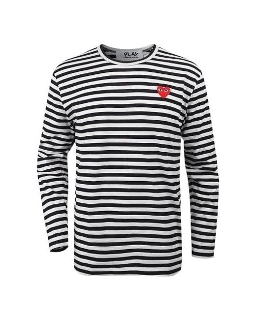 COMME DES GARÇONS PLAY Black Cdg Play Striped for men