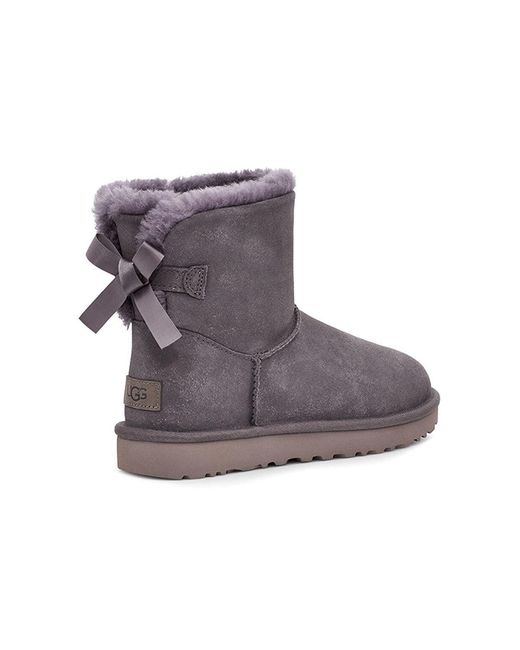 Ugg Purple (Wmns) Mini Bailey Bow Ii Shimmer Fleece Lined