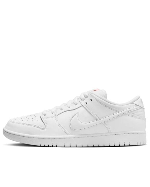 Nike White Sb Dunk Low Pro 'Triple' for men