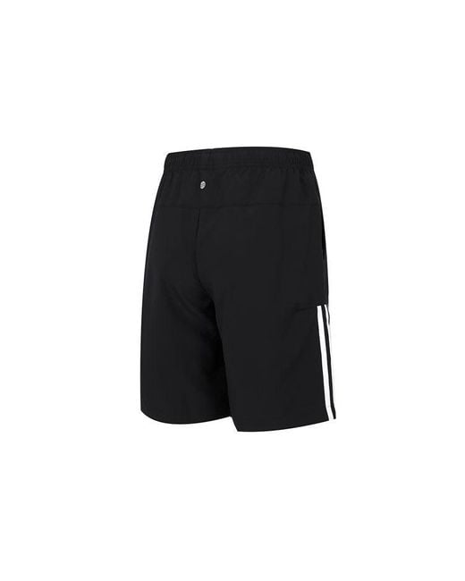Adidas Black Fi Lib Wvsh Contrasting Colors Stripe Training Sports Woven Shorts for men