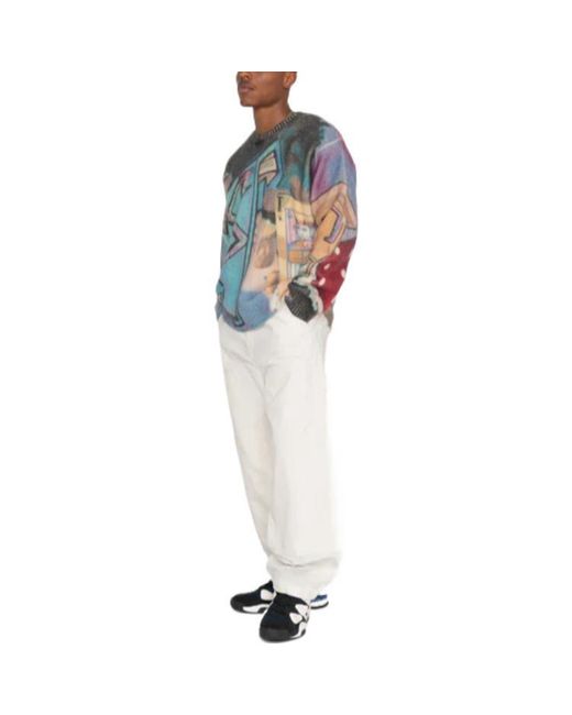 Stussy Blue Goldie Sweater 'Muticolor' for men