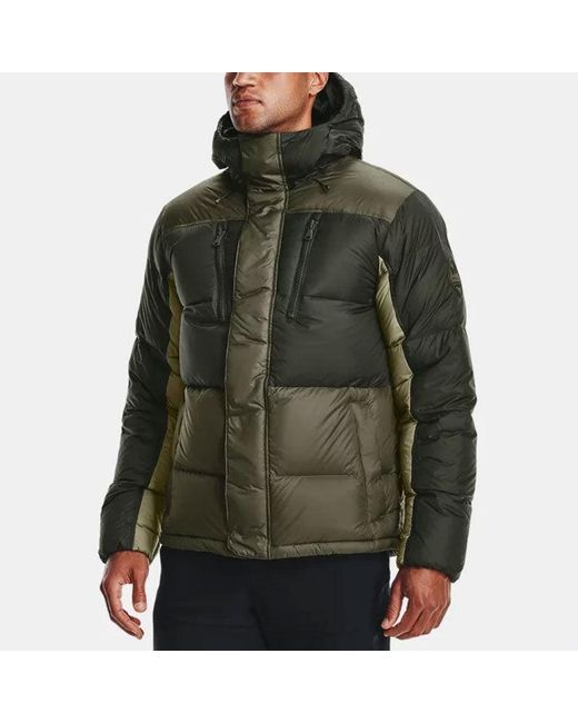 Under Armour Green Coldgear Infrared Down Blocked Jacket for men