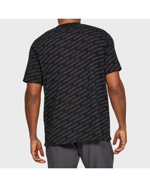 Under Armour Black Ua Unstoppable Wordmark Short Sleeve T-Shirt for men