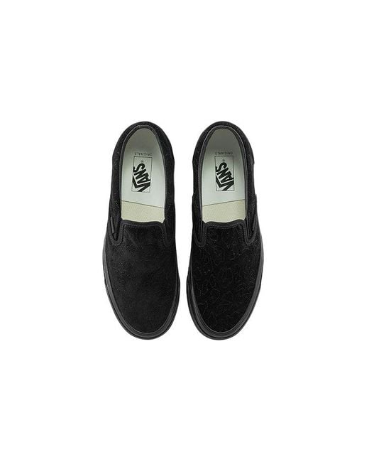 Vans Black Og Classic Slip-On Lx 'Velvet Emboidery for men